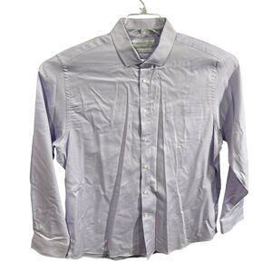 Primark Mens Regular Fit Long Sleeve Lavender Button-Up Shirt 17.5"